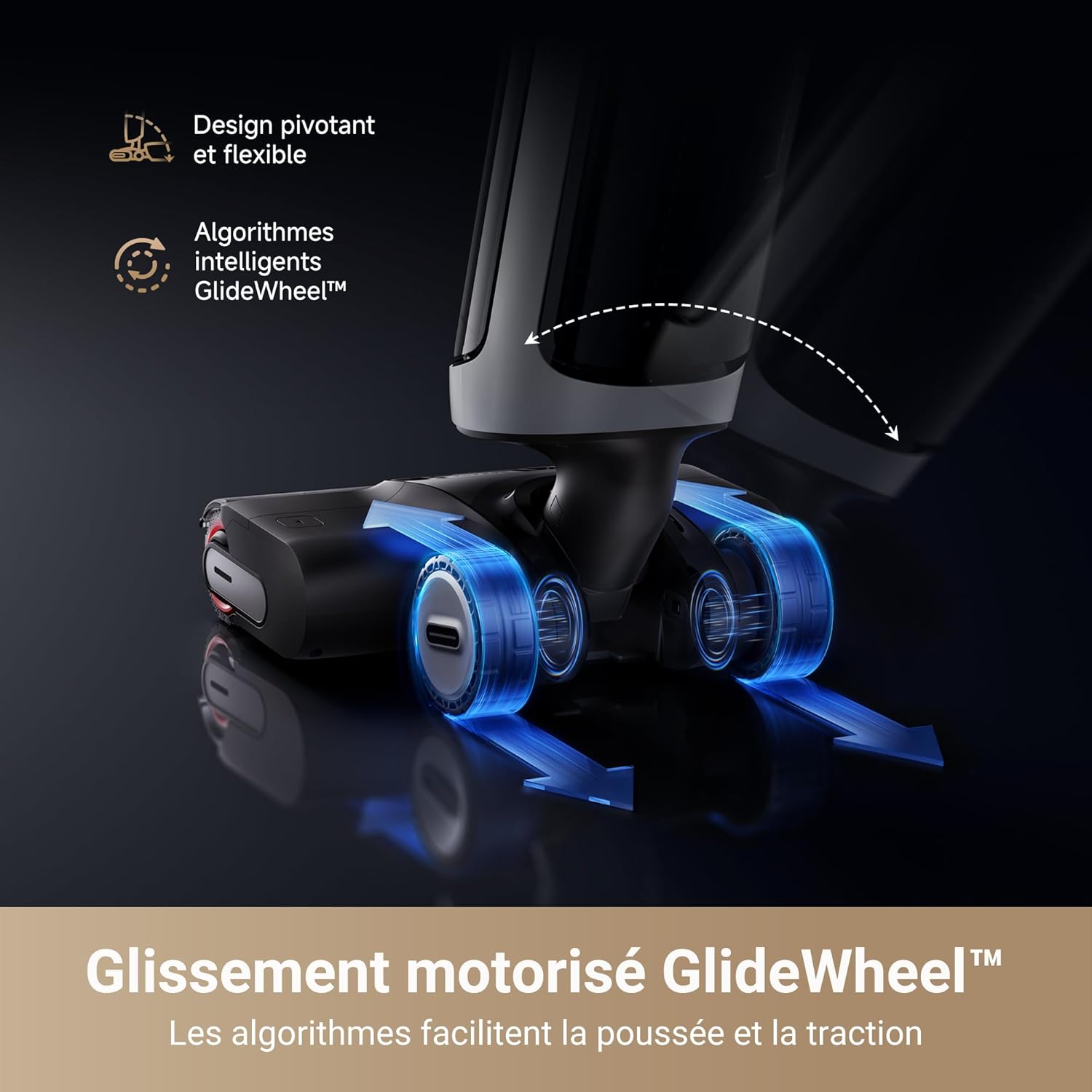 DREAME H14 Pro Aspirateur Laveur Sec Et Humide, Design Plat à 180°, Nettoyage de la Brosse à 60 °C, Séchage en 5min, Distribution Automatique de la Solution, Contrôle par Application, 18 kPa