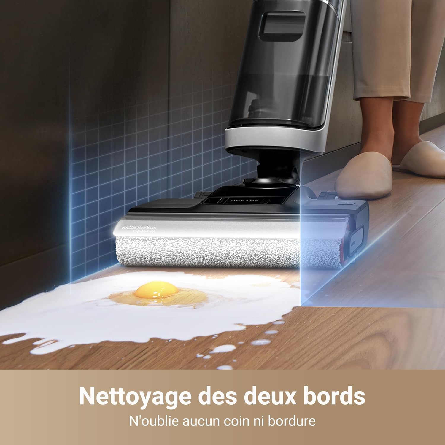 DREAME H14 Pro Aspirateur Laveur Sec Et Humide, Design Plat à 180°, Nettoyage de la Brosse à 60 °C, Séchage en 5min, Distribution Automatique de la Solution, Contrôle par Application, 18 kPa