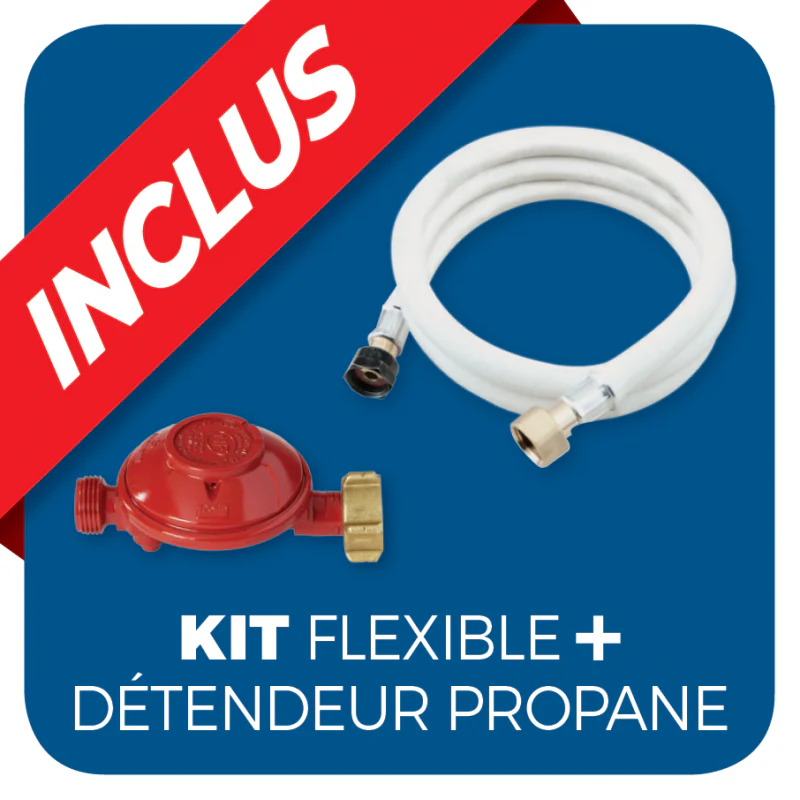 Chauffage extérieur gaz - Pyramide - Silver- 13 kW - Housse de protection Favex