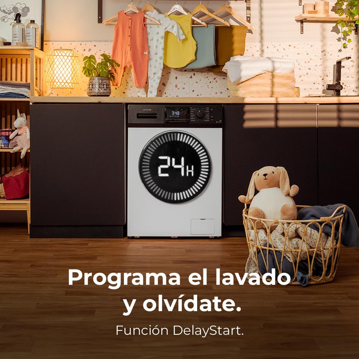 Cecotec Lavadora 8 Kg Carga Frontal Bolero Dresscode 8500 Inverter A. 1900 W, 1400 rpm, Motor Inverter Plus, Bajo Consumo, 16 Programas, SteamMax, Delay Start, Blanco