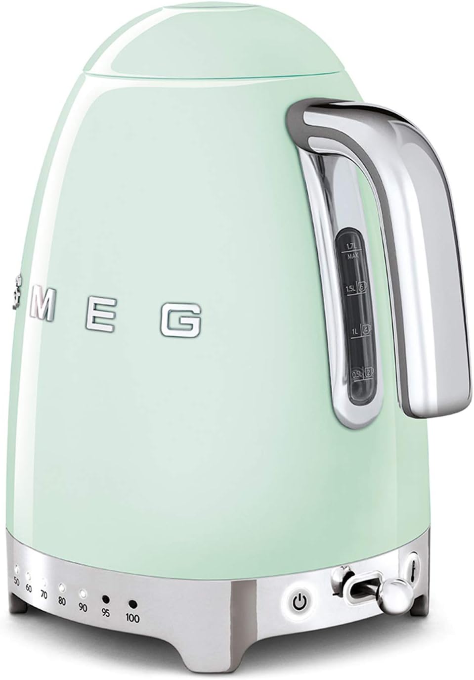 Smeg, Bouilloire à Température Variable KLF04BLEU 1,7 L, Plusieurs Température, Filtre Anticalcaire Lavable, Arrêt Automatique de Sécurité, Indicateur de Niveau d'Eau, Range Câble, 2400W, Noir