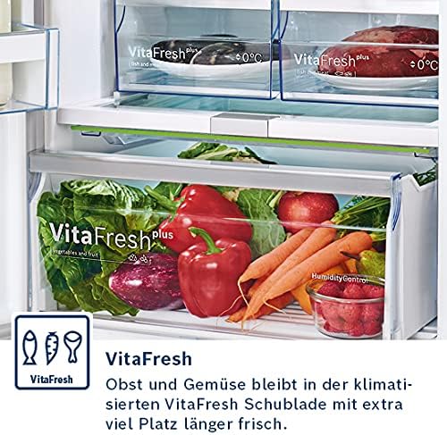 Bosch KGE39ALCA- Série 6, Réfrigérateur combiné pose-libre, 201 x 60 cm, Inox