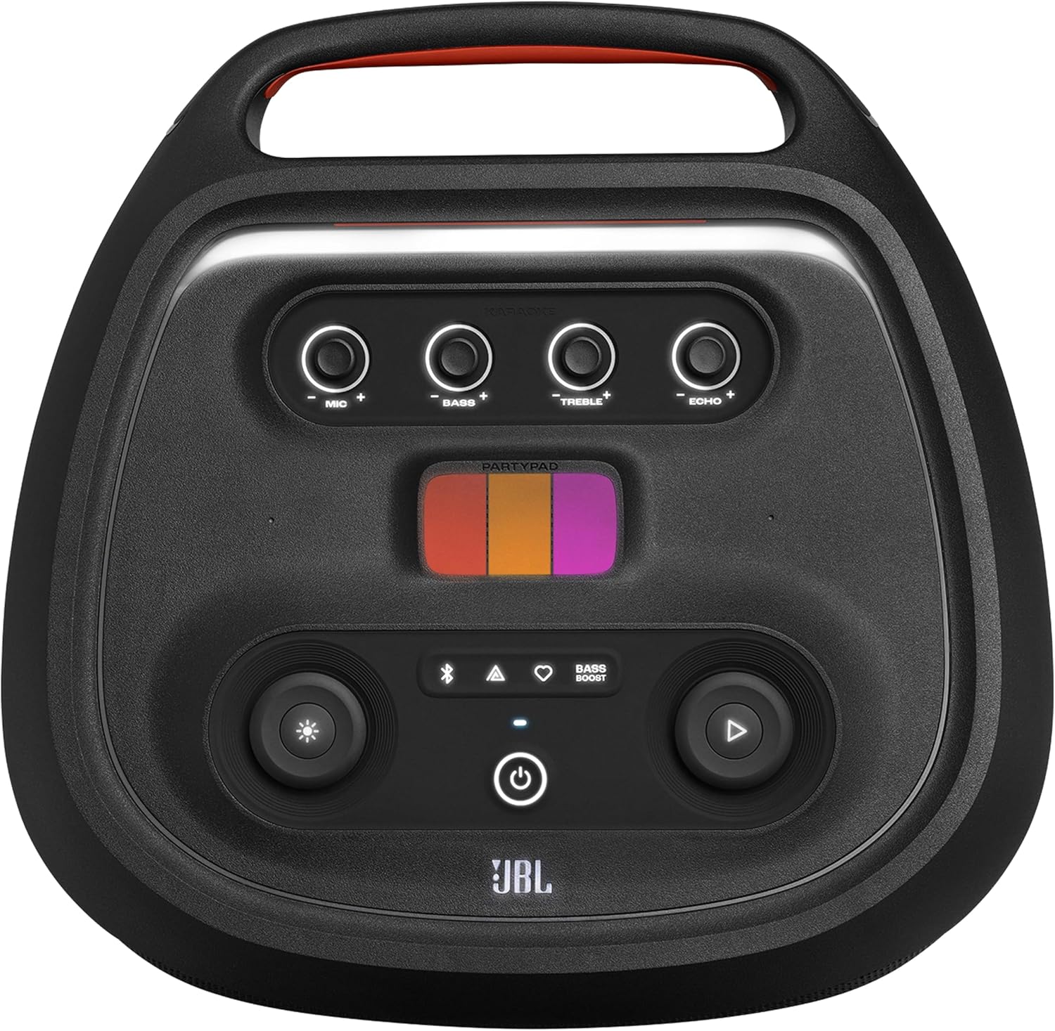 JBL PartyBox Club 120, Enceinte portable de soirée, poignée pliable ergonomique, jeu de lumières, 12 heures d'autonomie, résistante aux éclaboussures IPX4, noir, Prise européenne (Type C)