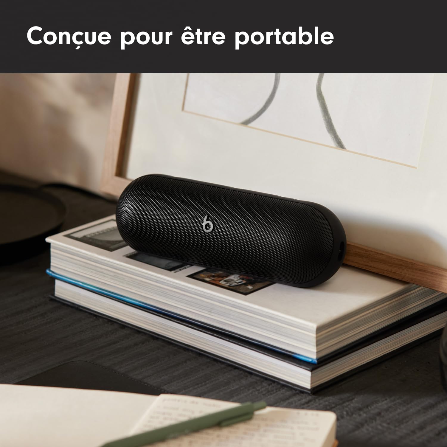 Beats Pill – Enceinte sans Fil Bluetooth et Recharge Mobile Via USB-C – Jusqu'à 24 Heures d'autonomie, résistance à l'eau (IP67), compatibilité Apple et Android, Microphone intégré – Champagne
