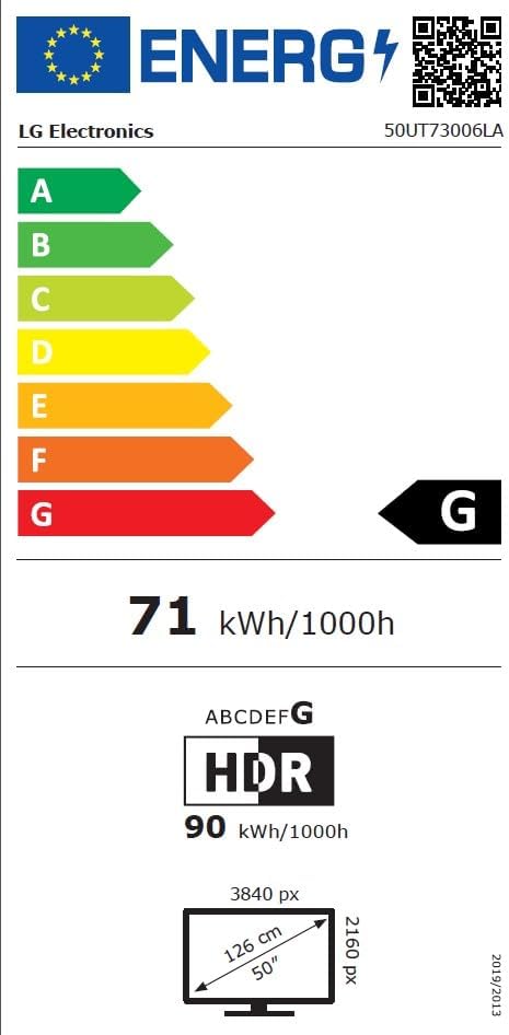 LG TV LED 2024 | 50UT73 | 50 Pouces | UHD | Processeur α5 gen 7 AI 4K, Noir