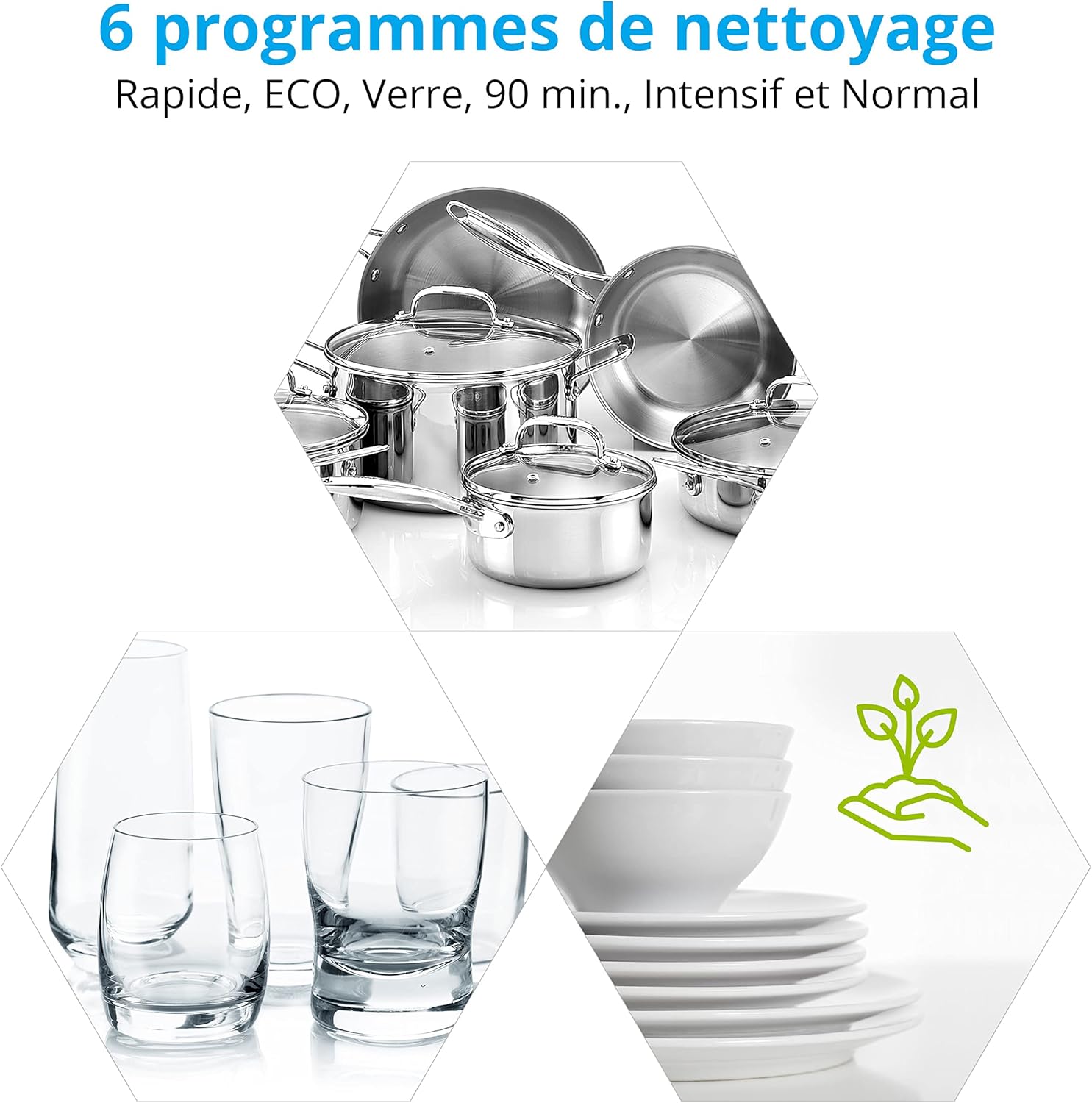 MEDION Lave-vaisselle de table (capacité 6 couverts, 7 programmes de nettoyage, affichage LED, 47 dB, MD37496) blanc