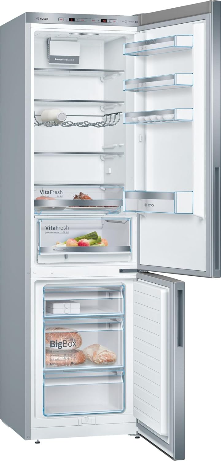 Bosch KGE39ALCA- Série 6, Réfrigérateur combiné pose-libre, 201 x 60 cm, Inox