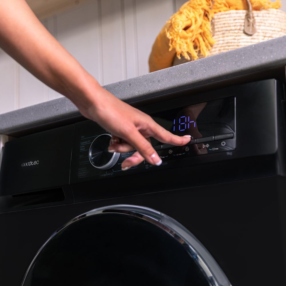 Cecotec Lavadora 8 Kg Carga Frontal Bolero Dresscode 8500 Inverter A. 1900 W, 1400 rpm, Motor Inverter Plus, Bajo Consumo, 16 Programas, SteamMax, Delay Start, Blanco