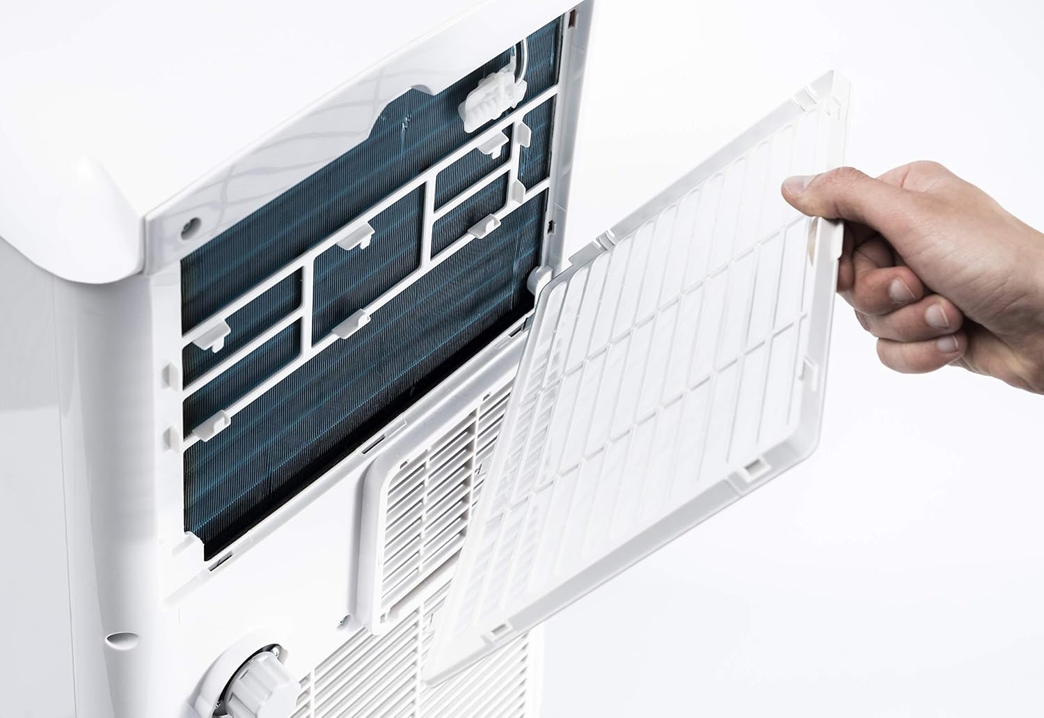 Olimpia Splendid-02265 Dolceclima Compact 8X- Climatiseur portable 3-en-1 : Refroidissement, ventilation, déshumidification, 8 000 Btu/H, 2.1 Kw, Gaz R290, blanc-pour les pièces jusqu'à 60m³