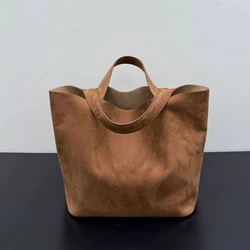 Exclusive custom sliding velvet cowhide leather handbag for Tote portable shopping bag in summer 2025