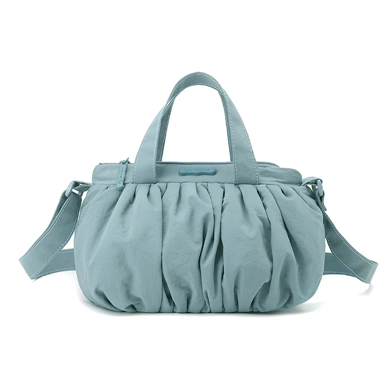 Summer Waterproof Nylon Fabric Casual Versatile Crossbody Bag and Shoulder Bags for Woman New Pleated Cloud Bag Fashionable