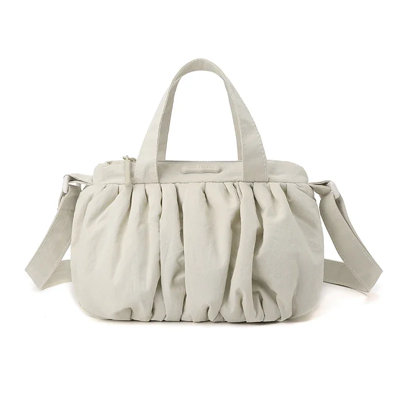 Summer Waterproof Nylon Fabric Casual Versatile Crossbody Bag and Shoulder Bags for Woman New Pleated Cloud Bag Fashionable