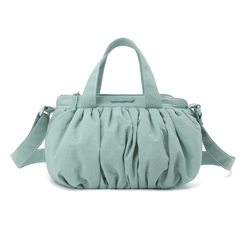 Summer Waterproof Nylon Fabric Casual Versatile Crossbody Bag and Shoulder Bags for Woman New Pleated Cloud Bag Fashionable
