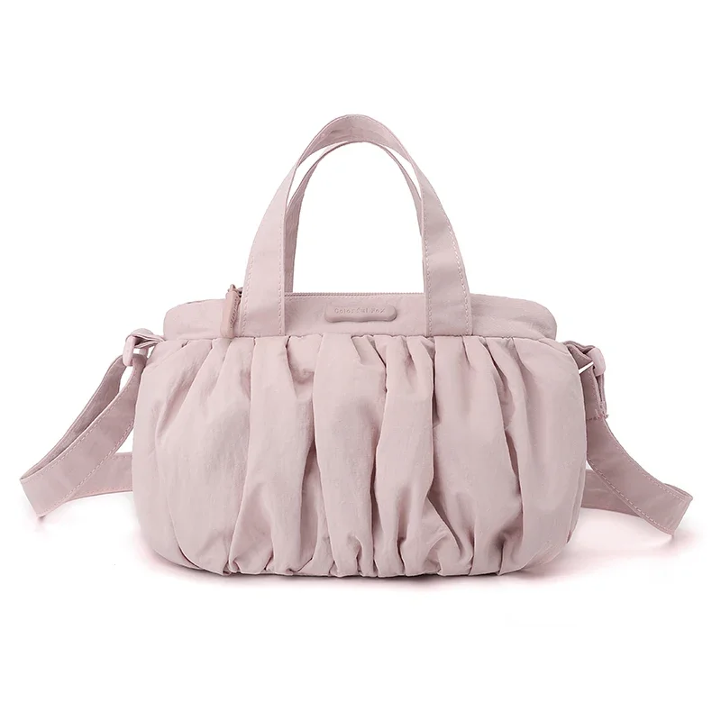 Summer Waterproof Nylon Fabric Casual Versatile Crossbody Bag and Shoulder Bags for Woman New Pleated Cloud Bag Fashionable