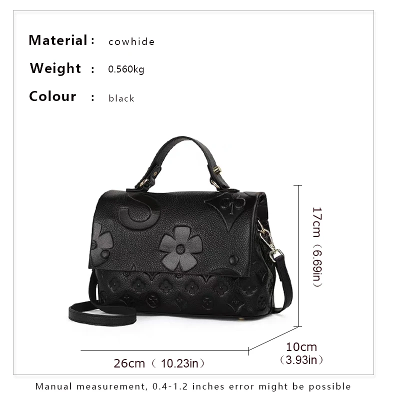 Top layer cowhide bag 2025 New fashionable versatile summer handbag Women's bag Genuine leather one shoulder crossbody bag