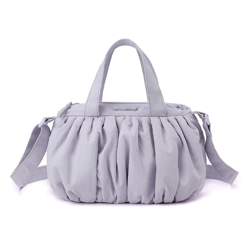Summer Waterproof Nylon Fabric Casual Versatile Crossbody Bag and Shoulder Bags for Woman New Pleated Cloud Bag Fashionable