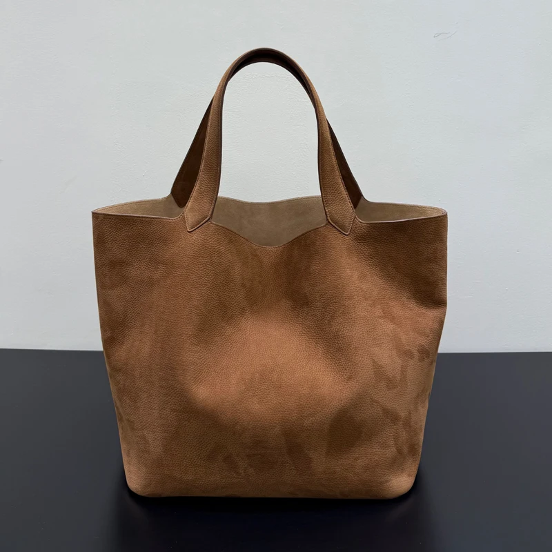 Exclusive custom sliding velvet cowhide leather handbag for Tote portable shopping bag in summer 2025
