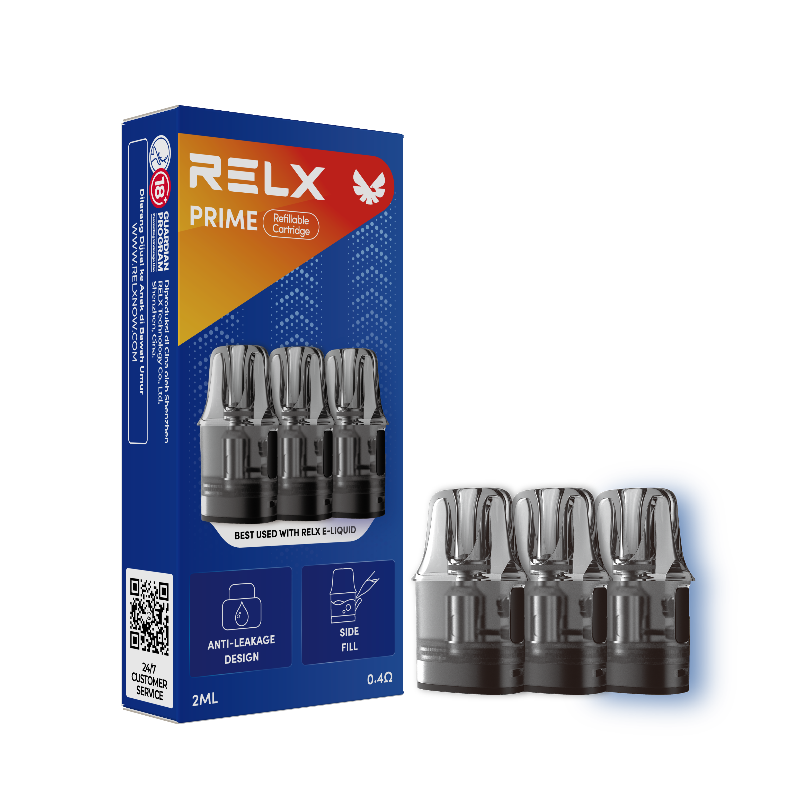 悅刻RELX-Prime Pod-空彈艙 3 Pods 0.1-0.4ohm