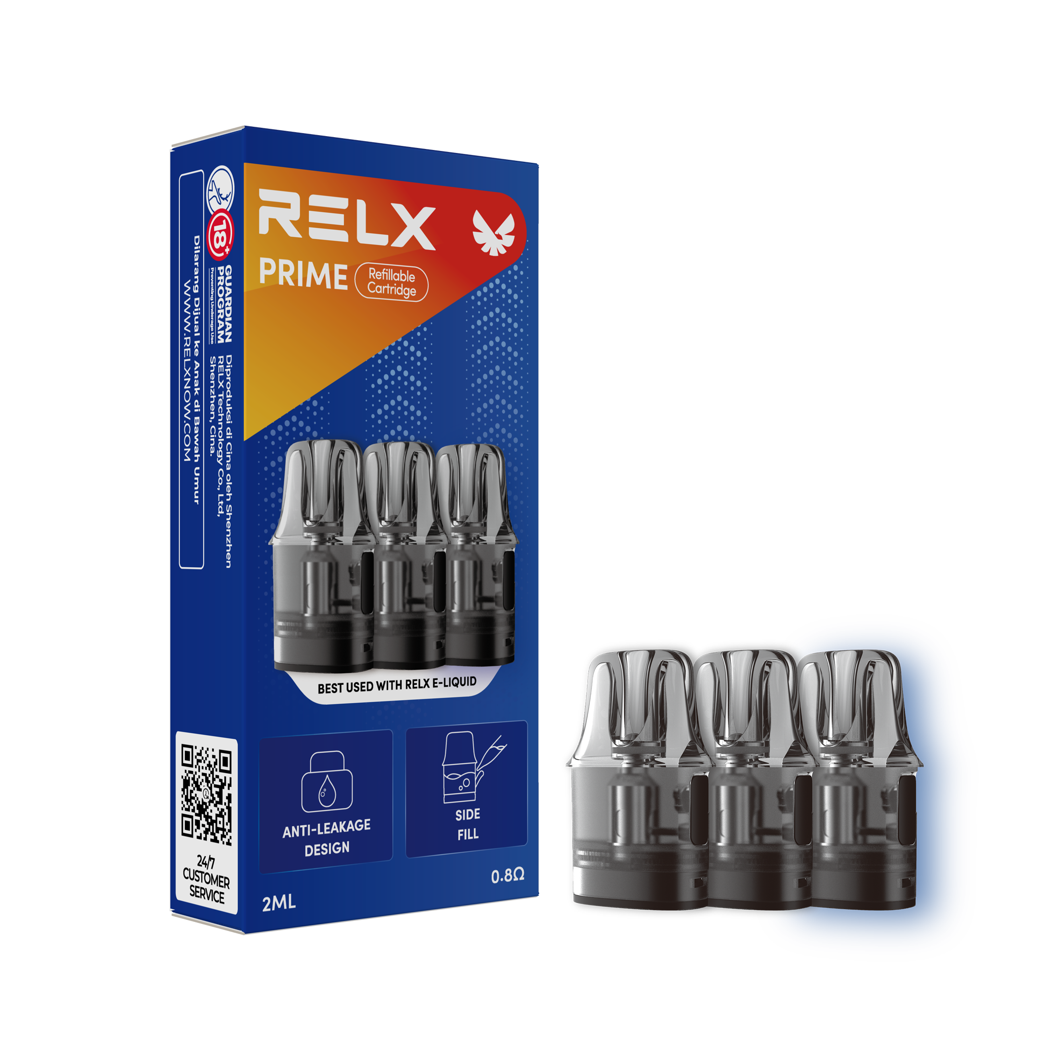 悅刻RELX-Prime Pod-空彈艙 3 Pods  0.2-0.8ohm