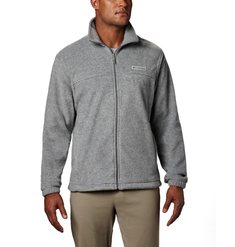 Black Grey Men's Steens Mountain 2.0 Fleece Jacket | TYQSDI-709 - Columbia Outlet Store