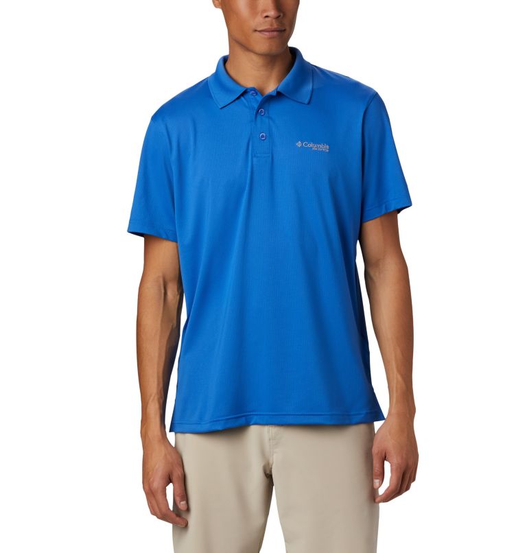 Blue Men's PFG Skiff Cast Polo | UOYQGN-642 - Columbia Outlet Store