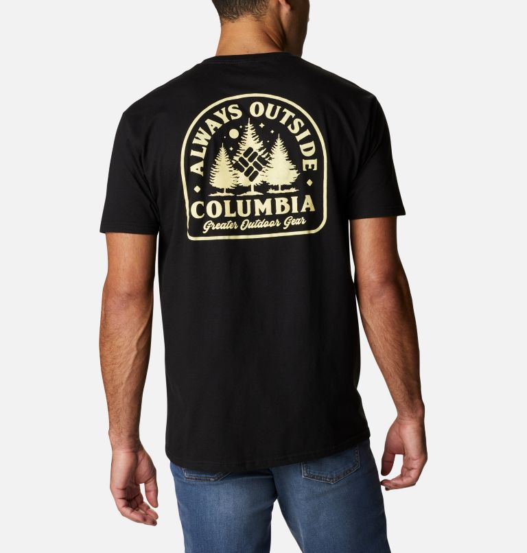 Black Men's Backpacking T-Shirt | ODPJTL-421 - Columbia Outlet Store