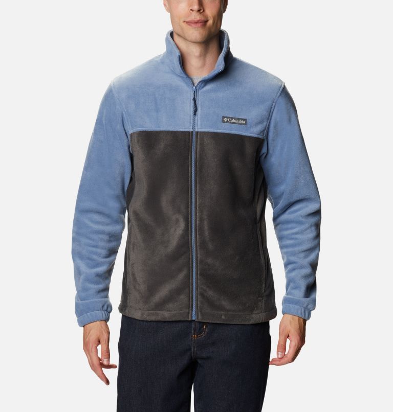 Black Grey Men's Steens Mountain 2.0 Fleece Jacket | TYQSDI-709 - Columbia Outlet Store