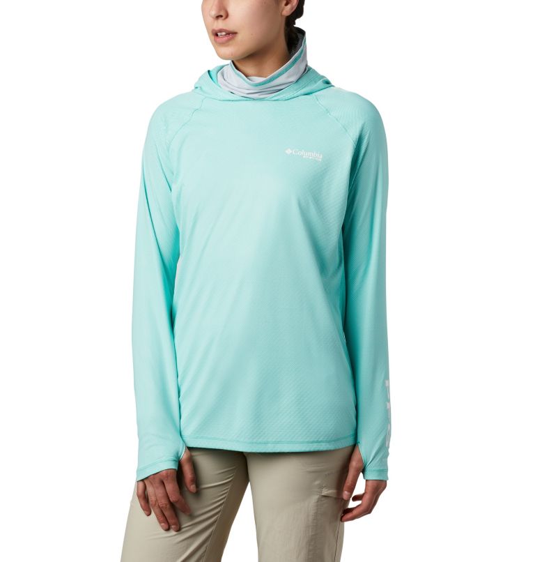 Blue Grey Women's PFG Tidal Hoodies | GQLYAR-907 - Columbia Outlet Store