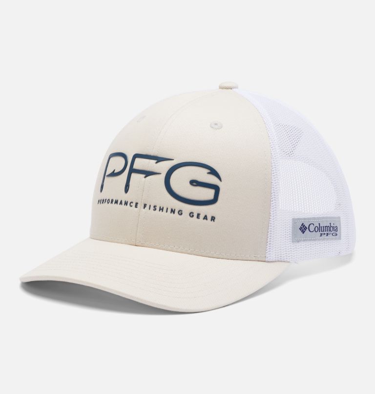 Brown Khaki Men's PFG Mesh Snap Back Baseball Cap Hats | NSEKGW-069 - Columbia Outlet Store