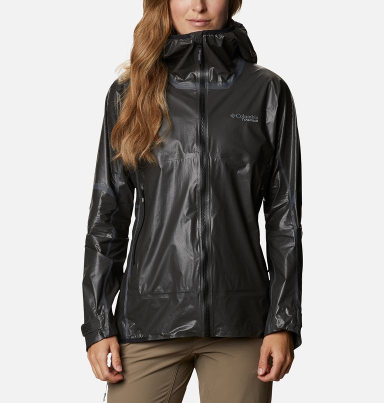 Black Women's OutDry Rain Jacket | OBMQKS-097 - Columbia Outlet Store