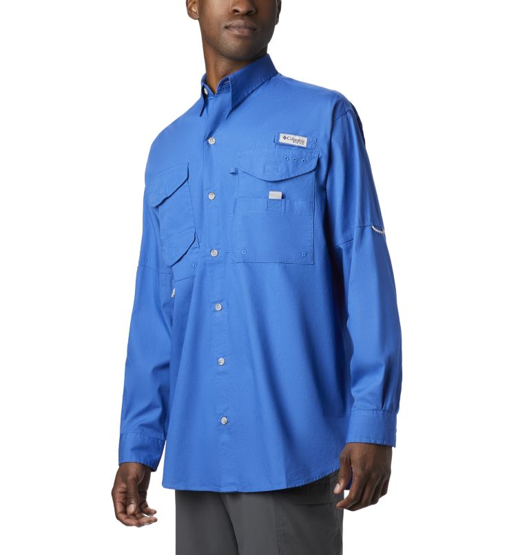 Blue Men's PFG Bonehead Shirts | RBGDTJ-954 - Columbia Outlet Store