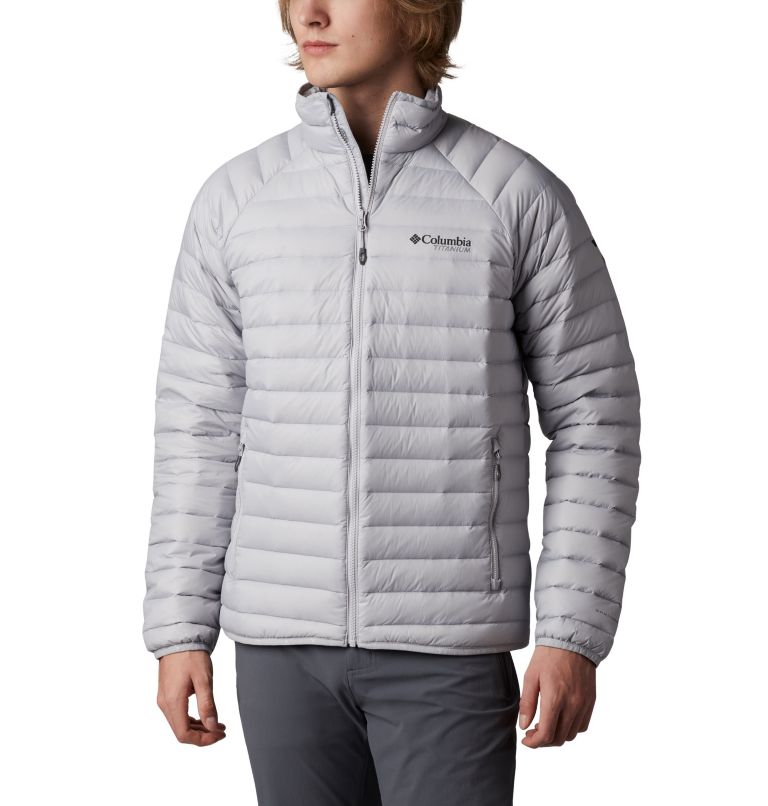 Grey Men's Alpha Trail Down Jacket | GIVPNX-623 - Columbia Outlet Store