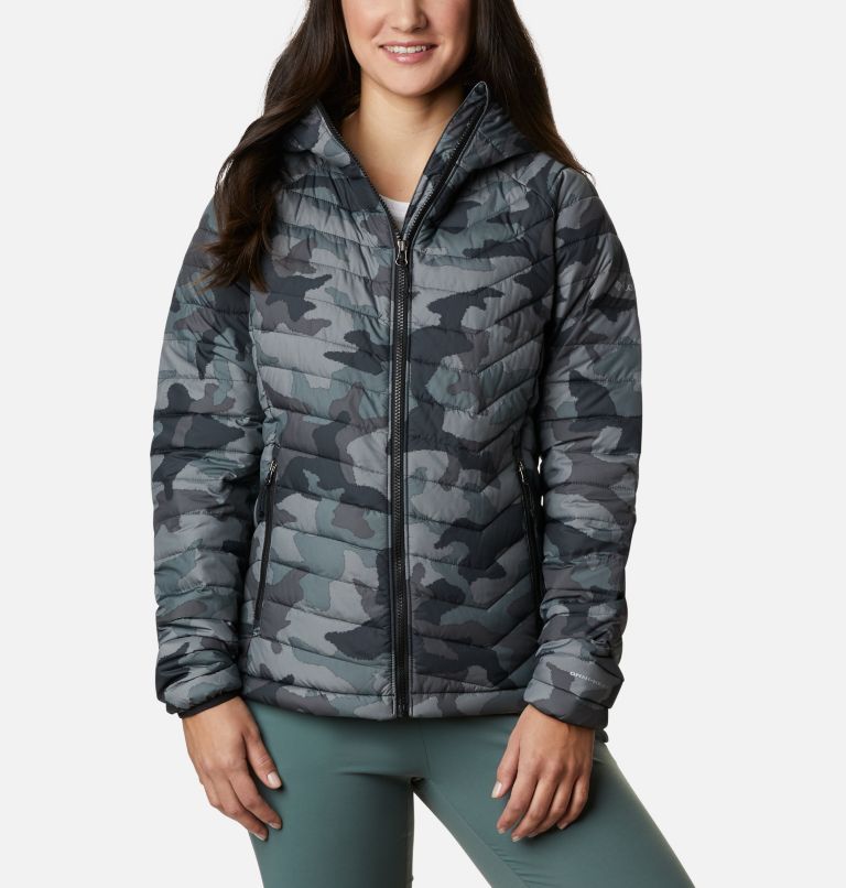Black Women's Powder Lite Hooded Jacket | TNCEBA-234 - Columbia Outlet Store