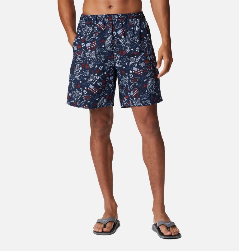 Navy Men's PFG Super Backcast Shorts | XALKRC-840 - Columbia Outlet Store