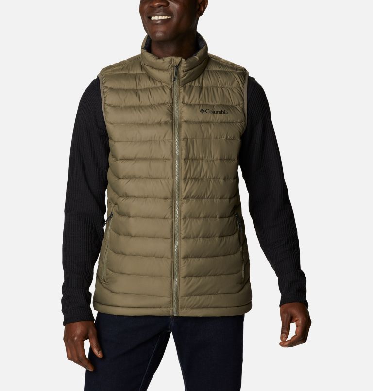 Black Men's Powder Lite Vest | QCWRLX-071 - Columbia Outlet Store