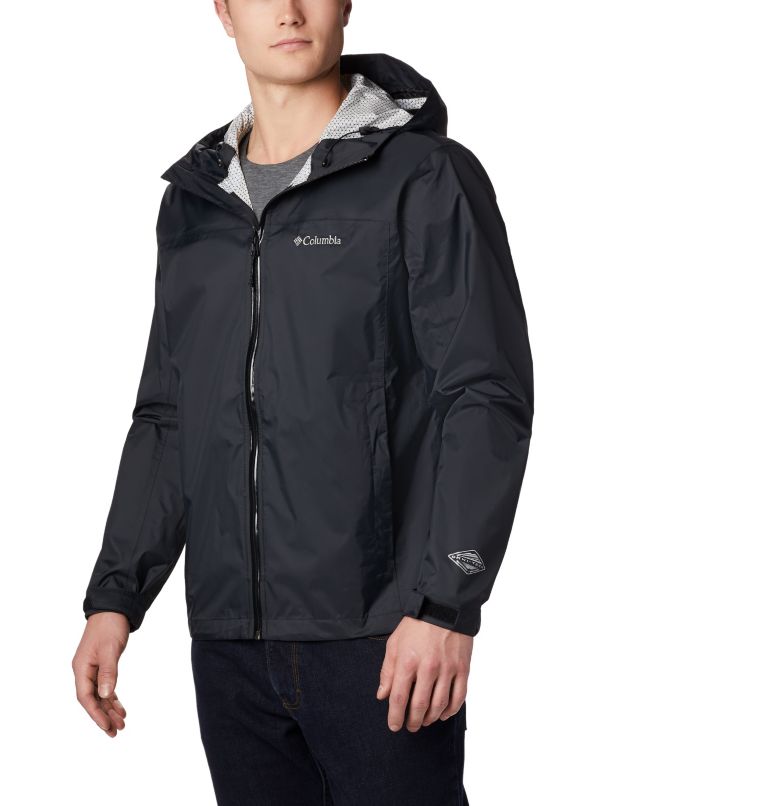 Black Men's Omni-Tech Rain Jacket | WAEYNV-154 - Columbia Outlet Store