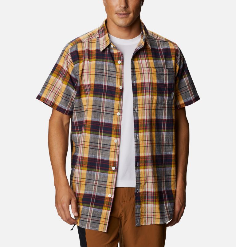 Yellow Men's Under Exposure Shirts | DYWPXG-836 - Columbia Outlet Store