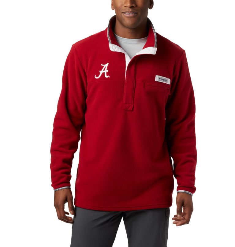 Black Men's Collegiate PFG Fleece Jacket | JCWQLG-247 - Columbia Outlet Store