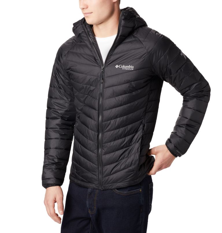 Black Men's Snow Country Hooded Jacket | CNLEAR-817 - Columbia Outlet Store