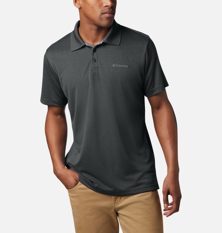 Black Men's Utilizer Polo | ZEGNHF-867 - Columbia Outlet Store