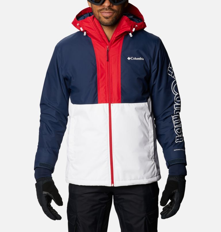 White Navy Men's Coats Ski Jacket | UIPOLE-691 - Columbia Outlet Store
