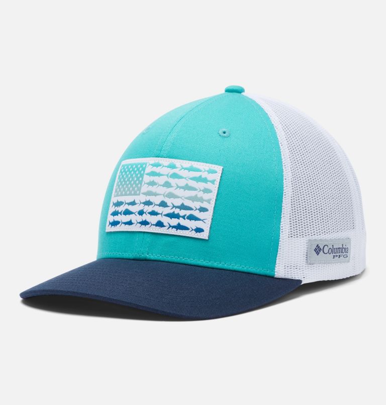 Brown Khaki Men's PFG Mesh Snap Back Baseball Cap Hats | NSEKGW-069 - Columbia Outlet Store