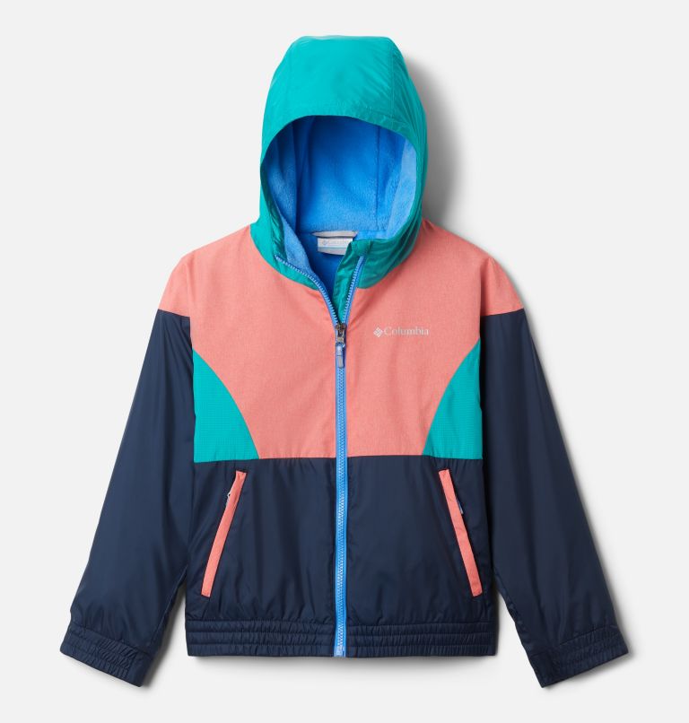 Pink Brown Green Kids' Side Hill Windbreaker | RWYBTA-480 - Columbia Outlet Store