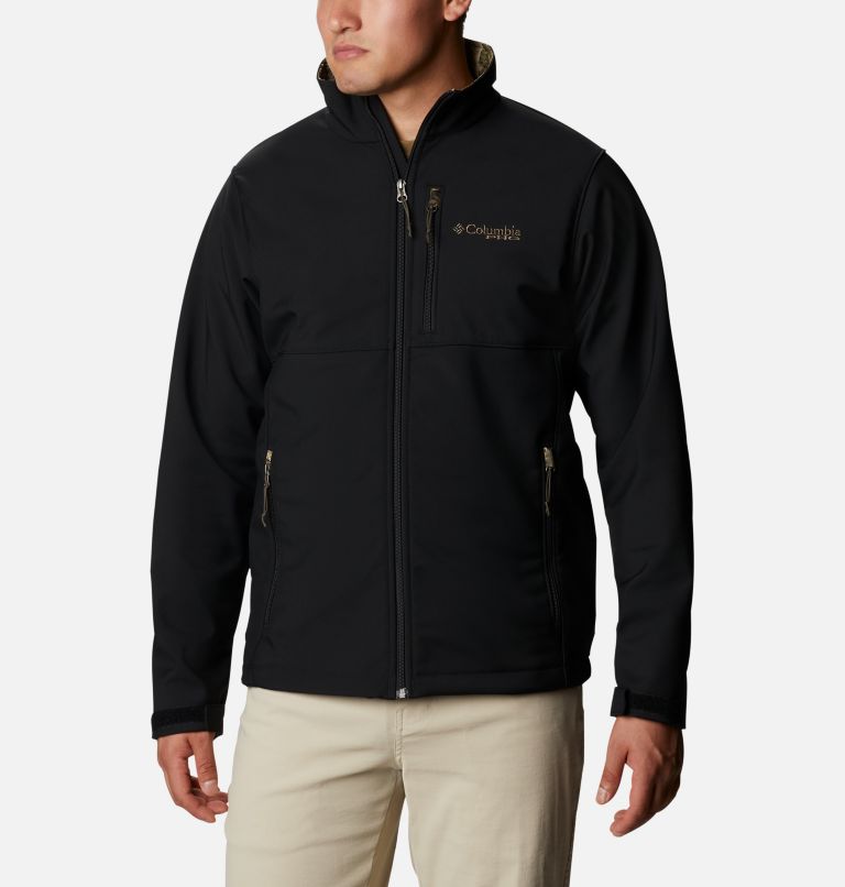 Black Men's PHG Ascender Softshell Jacket | LXSHZI-362 - Columbia Outlet Store