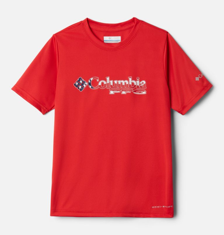 Red Kids' PFG T-Shirt | OGYHKW-156 - Columbia Outlet Store