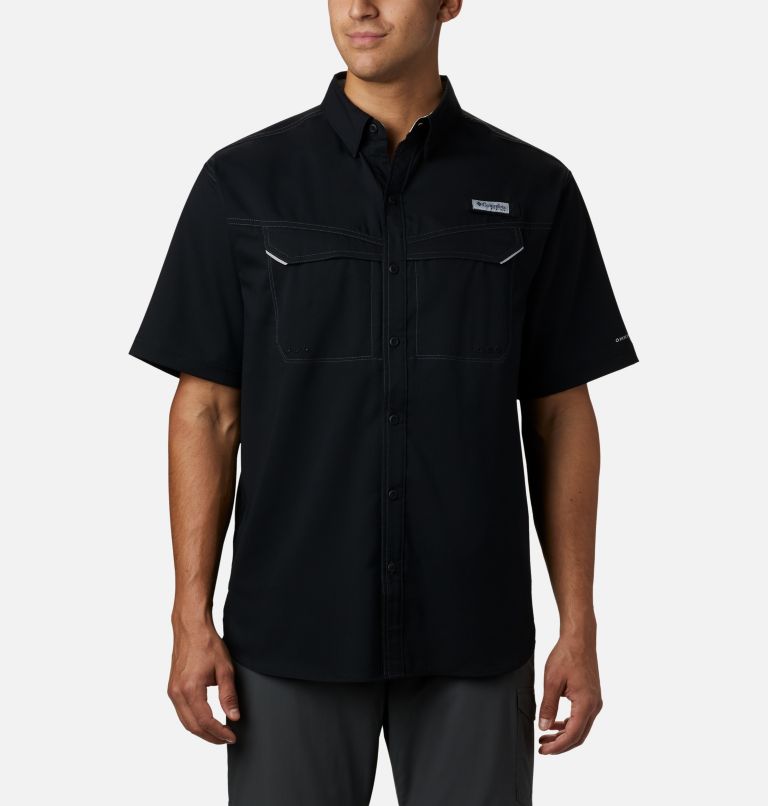 Navy Men's PFG Low Drag Offshore Shirts | GQZFXV-240 - Columbia Outlet Store