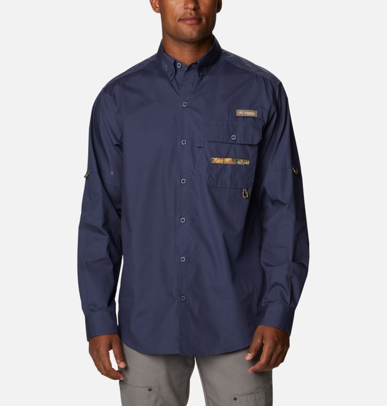 Khaki Men's Sharptail Shirts | DLZEHT-461 - Columbia Outlet Store