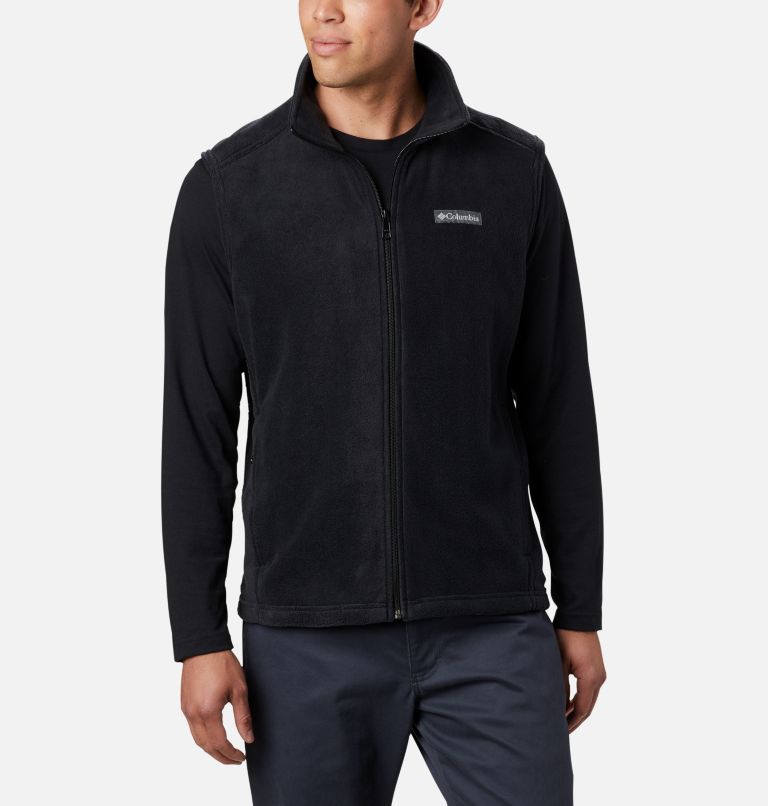 Black Grey Men's Steens Mountain Vest | QZJLSB-867 - Columbia Outlet Store