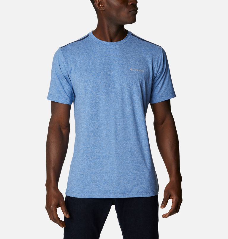 Blue Men's Tech Trail T-Shirt | YWQNED-760 - Columbia Outlet Store