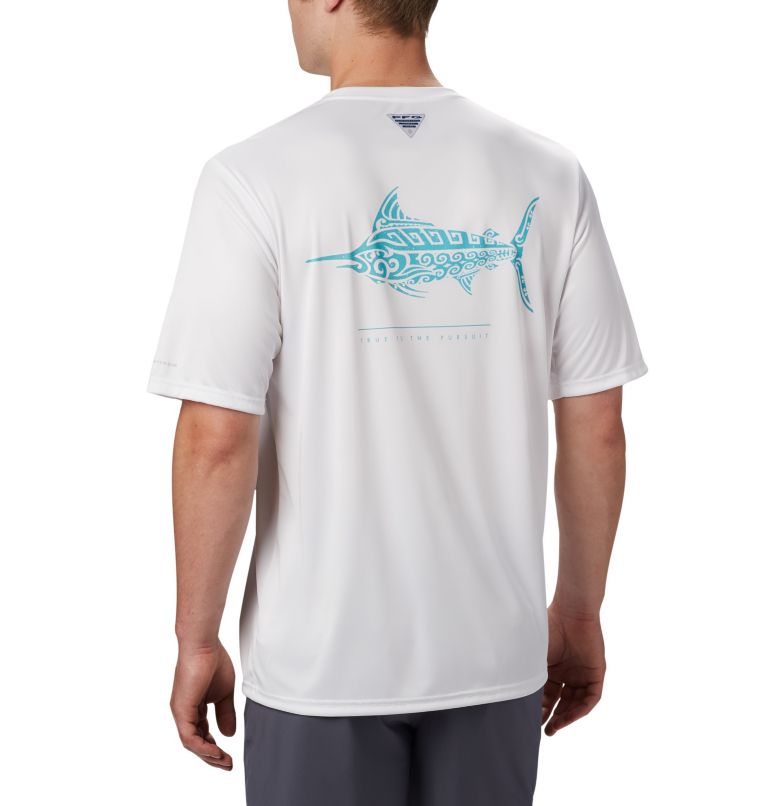 White Multicolor Men's PFG Terminal Tackle T-Shirt | RKGAFS-697 - Columbia Outlet Store